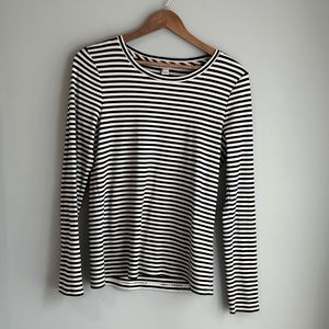 J crew factory fitted rib knit striped shirt